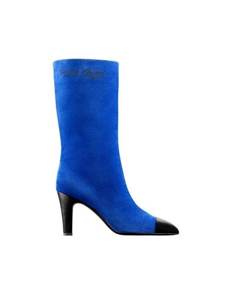 scarpe chanel blu pelle|Stivali Chanel in Pelle Blu taglia 41 EU .